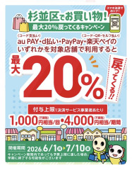 杉並区キャッシュレスキャンペーン