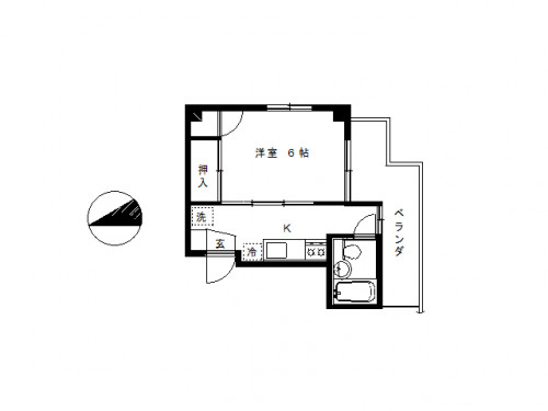 貸マンション(1K)東横線東白楽駅 徒歩6分 / 賃料 55,000円