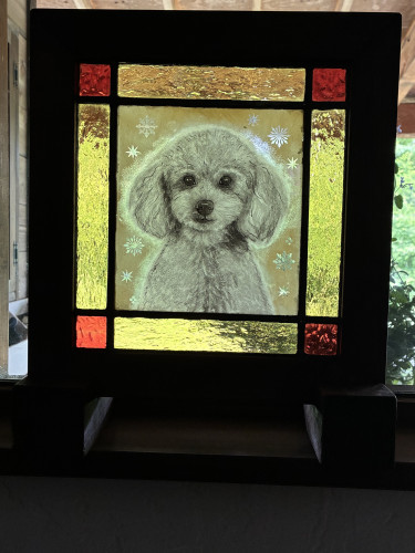 生徒さん作「愛犬の窓」ができました