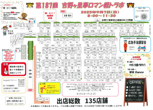 9月7日(日) 吉野ケ里夢ロマン軽トラ市開催いたします