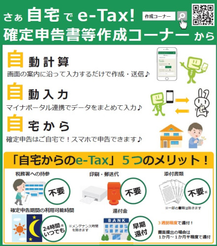 【確定申告】令和4年分の所得税確定申告に向けたe-Tax等の利活用について