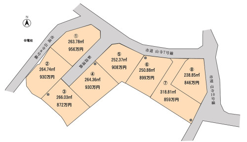 売地8区画(南アルプス市山寺)846万円~