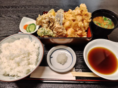 かき揚げとご飯