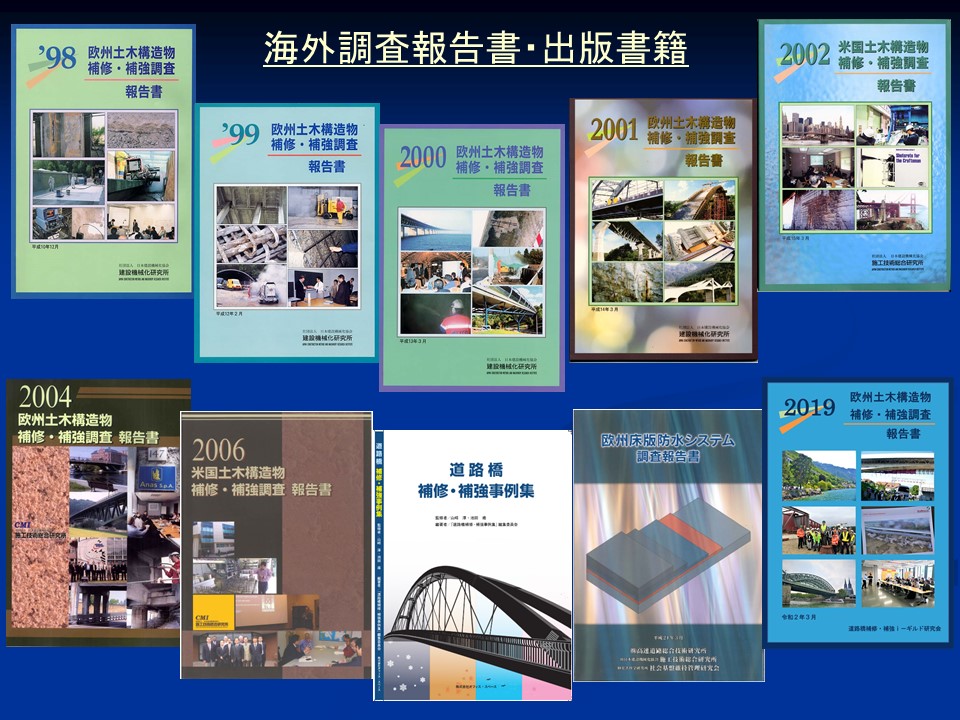 過去の海外調査報告書、出版書籍