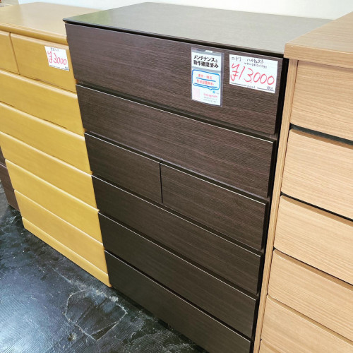 ハイチェスト(ダークブラウン)、再入荷のお知らせ