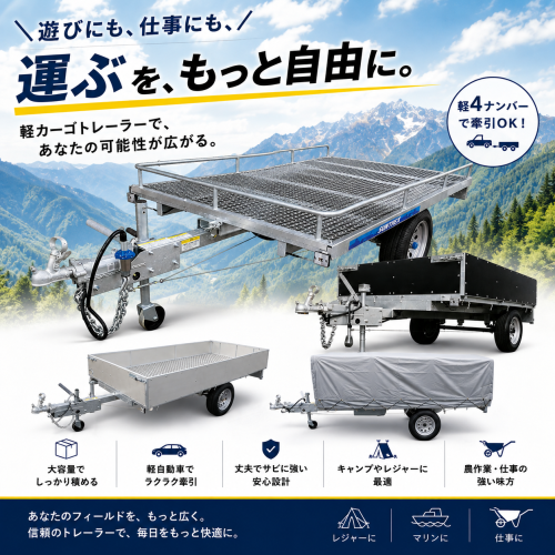 【自動車事業部】軽カーゴトレーラー取り扱い開始のお知らせ