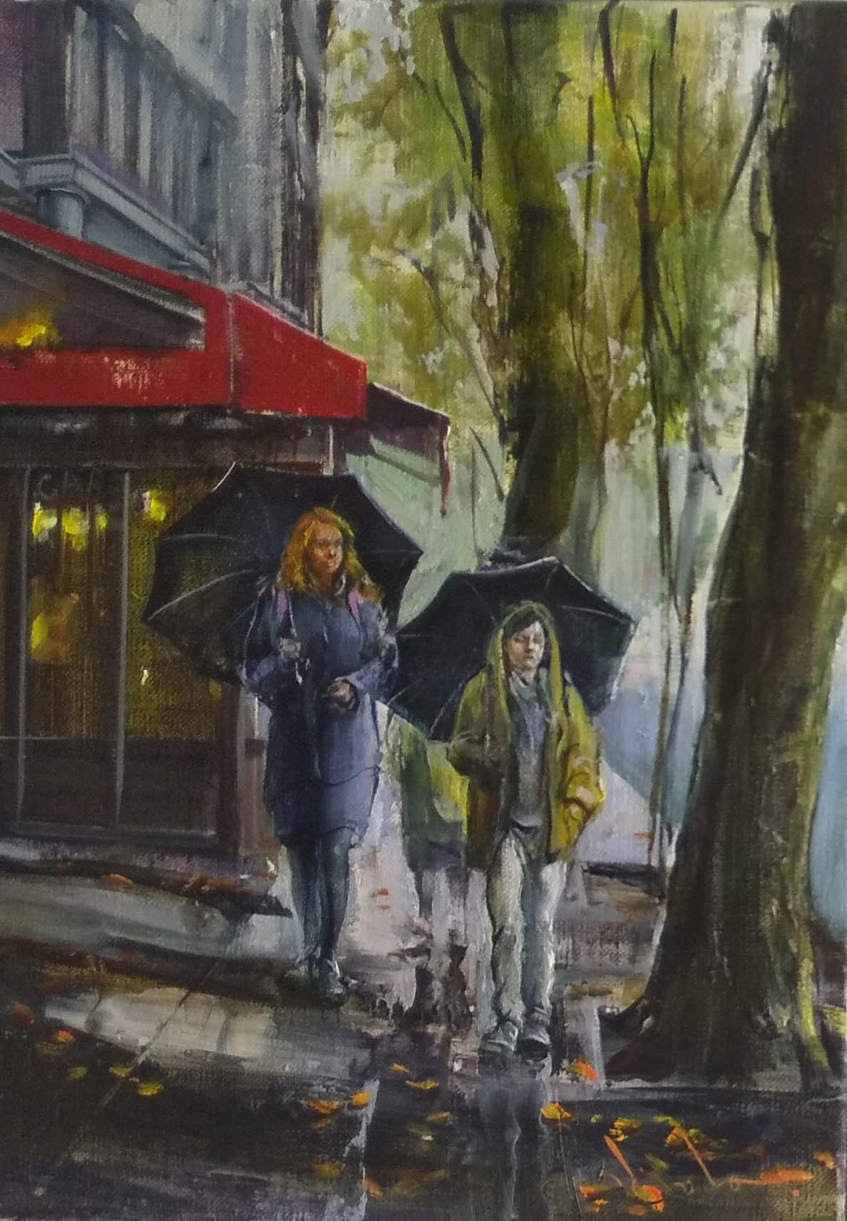 18「雨のパリ」4F キャンバスに油彩
