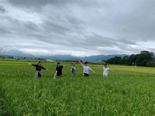 田んぼの草取りに来てくださいました。