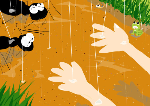 魔法の地図と子供達 雨の手.jpeg