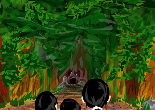 魔法の地図と子供達 洞窟の入り口3.jpeg