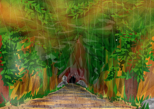 魔法の地図と子供達 洞窟の入り口2-1.jpeg