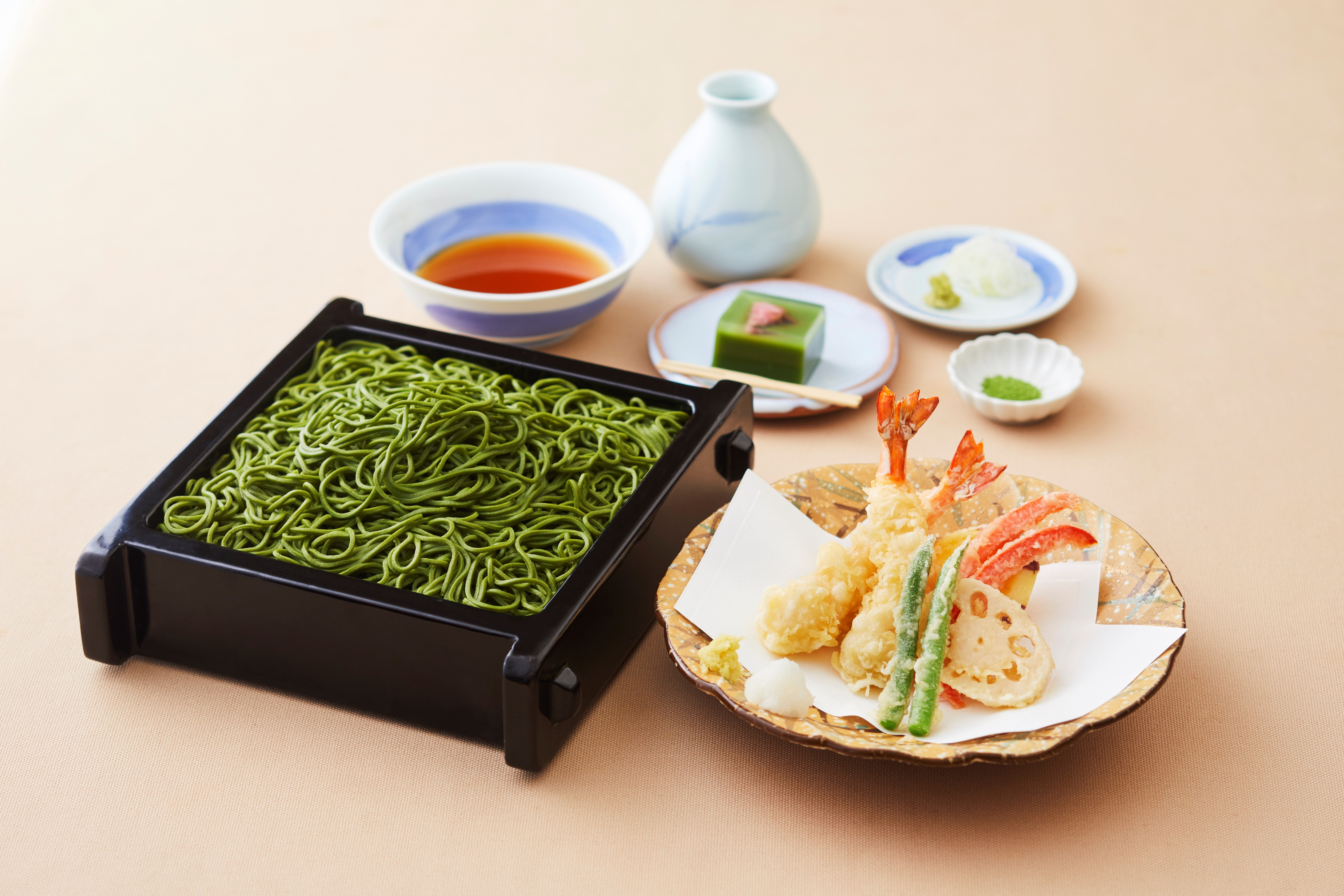 【京都宇治抹茶をたっぷりと】茶そば御膳