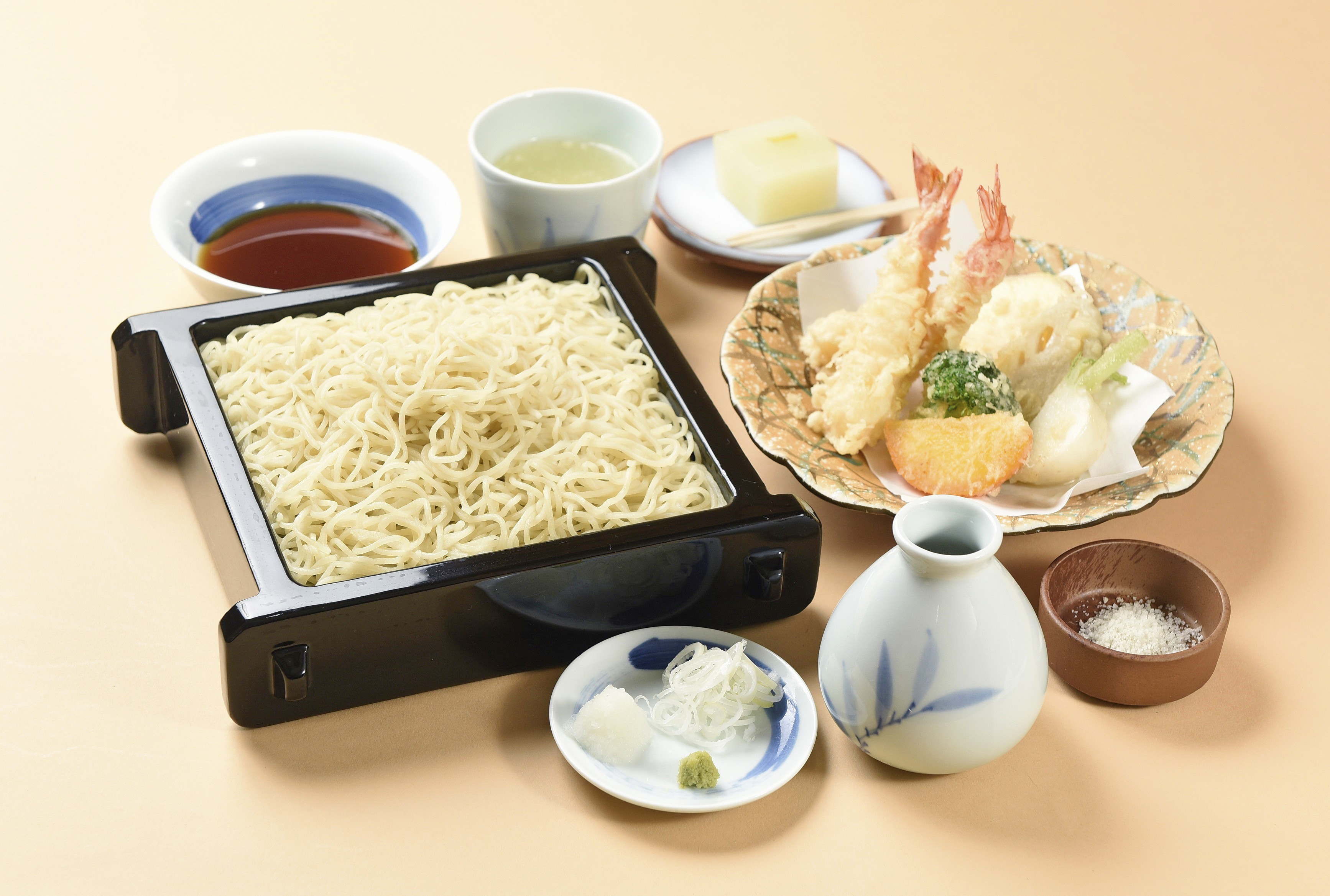 【秋冬の味覚】ゆずぎりそば御膳 ~海老と冬野菜の天ぷらと共に~
