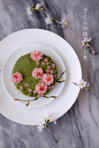 抹茶ケーキ桜Vr.