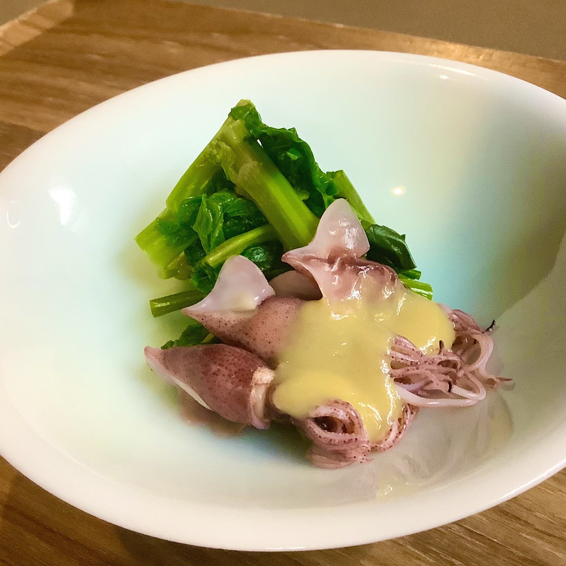 蛍烏賊と菜の花の辛子酢味噌和え