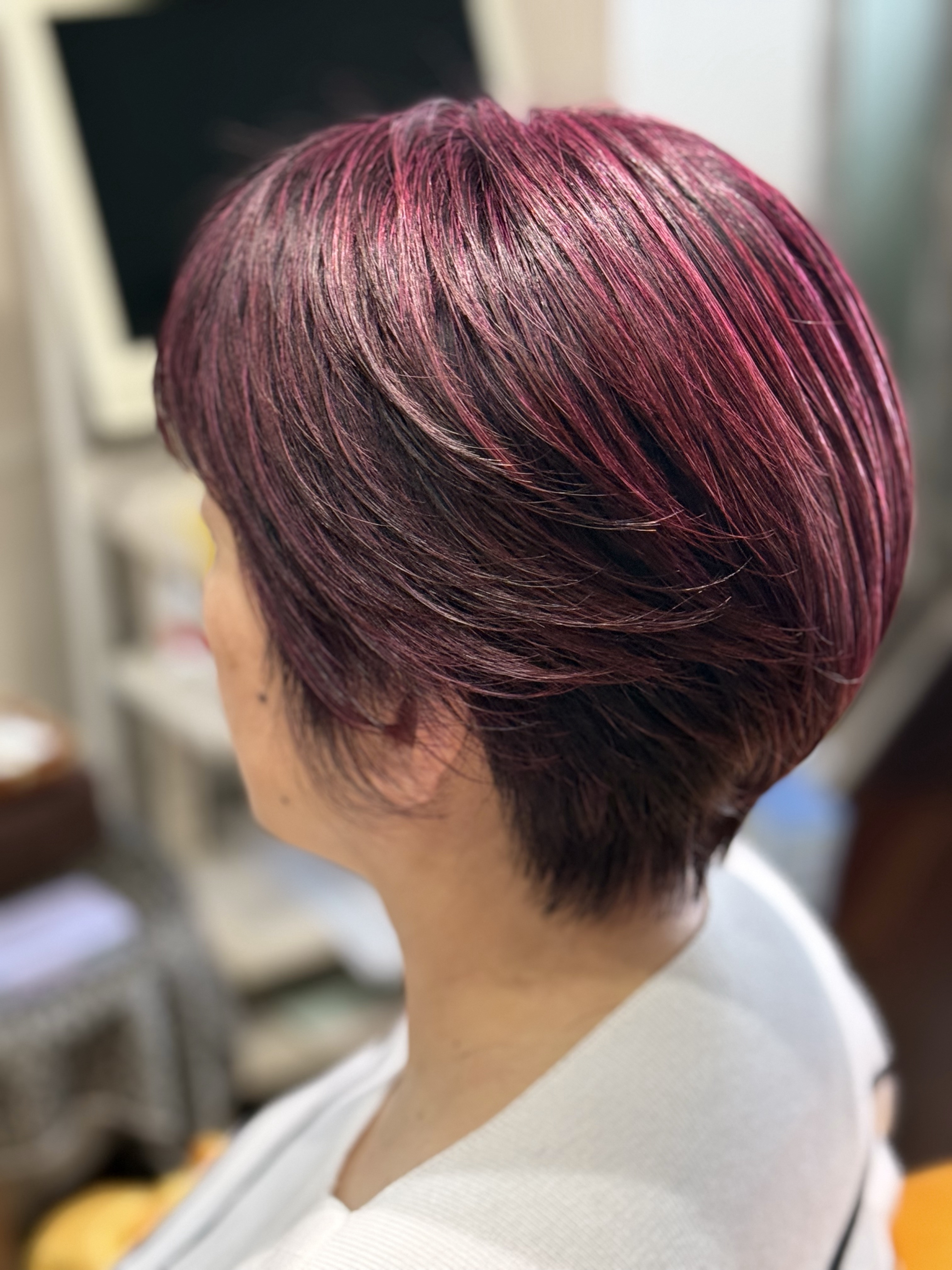 🍷✨大人の魅力を引き出すボルドーショート✨🍷