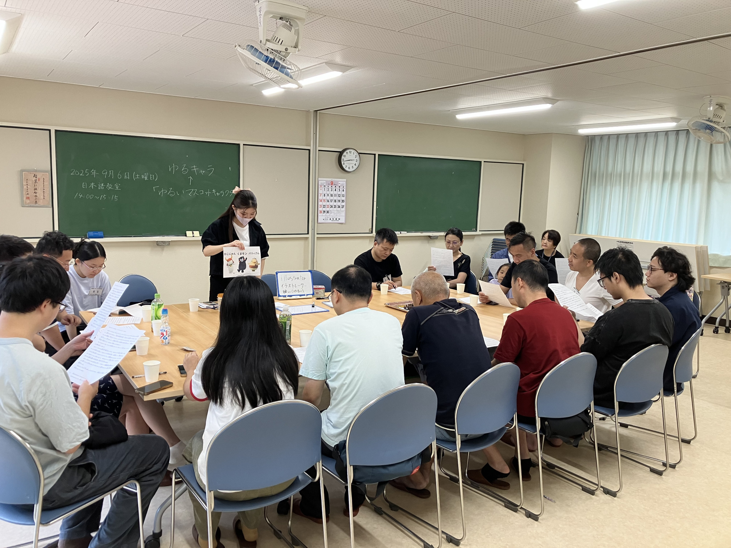 7月に日本語教室を紹介するチラシをポスティングしました。チラシを読んだという問い合わせが相次いでいます。日本語教室も熱気にあふれています。