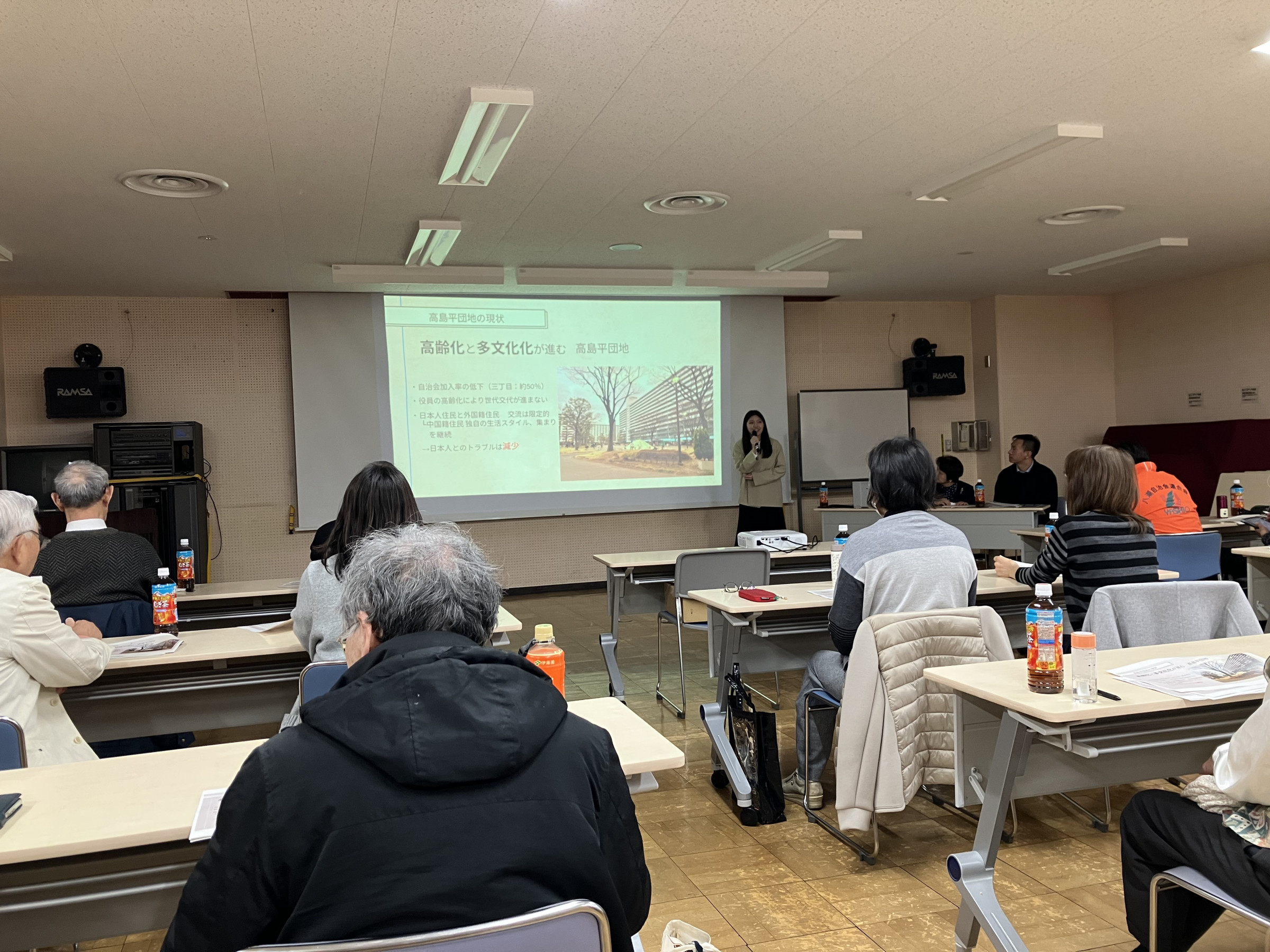 3月14日（土）、品川区の八潮自治会連合会が主催する多文化研修会が開催されました。当日は高島平ACTの小田琴子理事（日本語教室担当）が講師としてお話をしました。