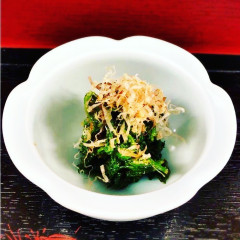 菊菜ごま和え(Kikuna-gomaae)・chrysanthemum greens , sesami sauce・쑥갓 참깨무침요리・茼蒿芝麻酱