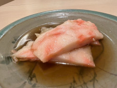 紅生姜天(Benisyouga-ten)・fried fish cake with  ginger・붉은 초생강튀김 어묵・红姜鱼饼天妇罗