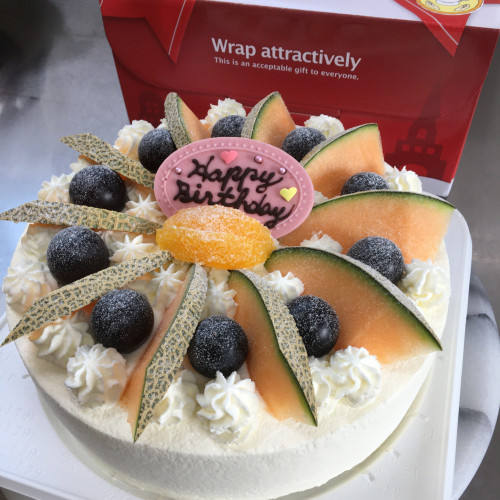 フルーツのバースデーケーキ♪