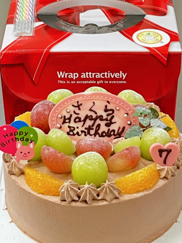 【フルーツの生チョコバースデーケーキ♪】