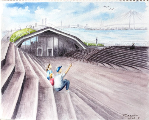 ❾「横浜港大さん橋からの眺め」上野雅子さん.jpg