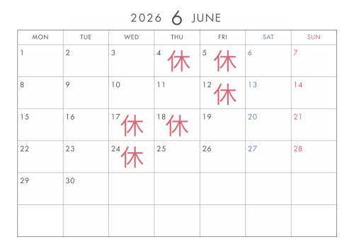 6月カレンダー