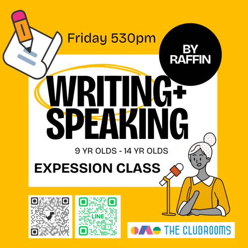 Fri 530pm Express Yourself (Writing+Speech) / スピーチとライティングで表現力を学ぶクラス