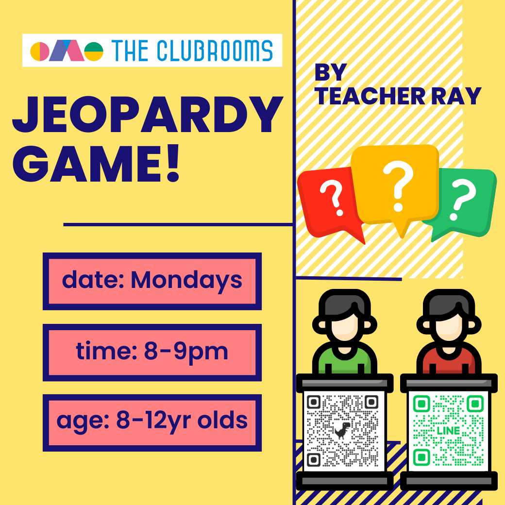 Jeopardy Game！  Teacher Rayのトリビアクイズゲームで学ぶ英語クラス 