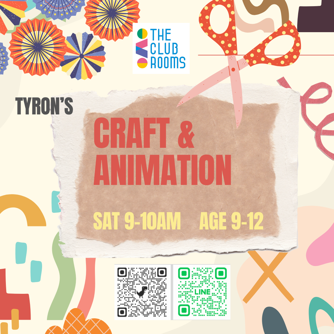Animation and Craft by Tyron 　土曜9AM クラフトとアニメーション描画クラス！