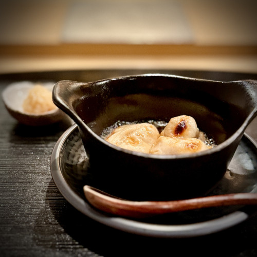 ふぐの白子のバター醤油焼き。