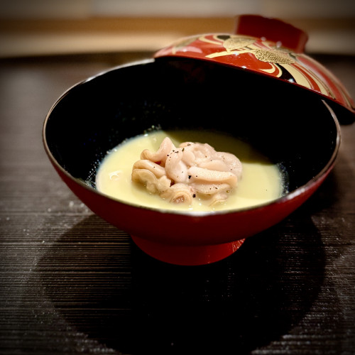 鱈の白子と白菜のお椀。