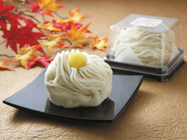 栗餡をモンブランケーキみたいに乗せてある「モンブラン大福」