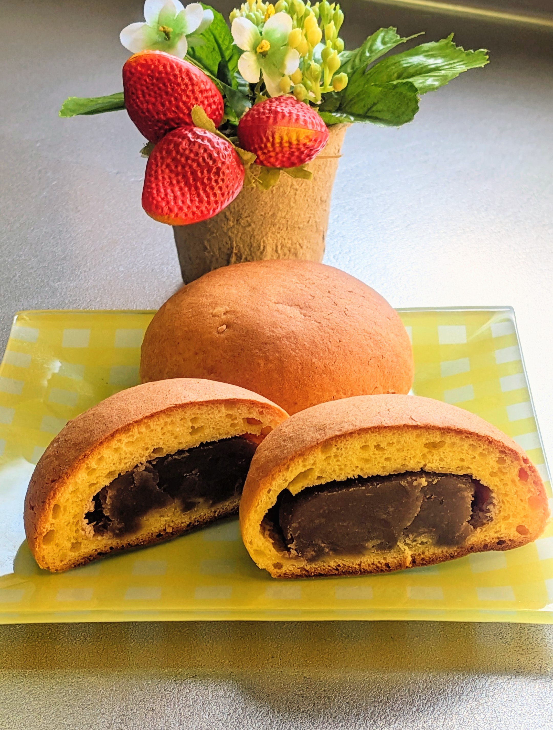苺あんぱんのお饅頭