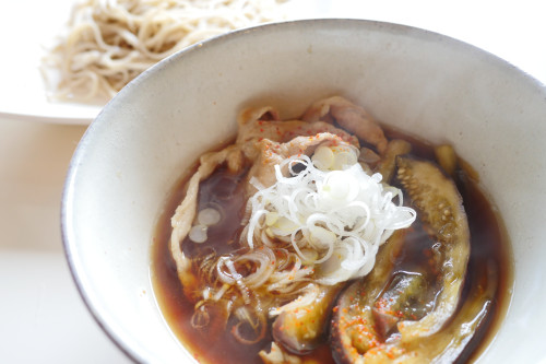 豚肉となすのつけ麺/Pork and Eggplant Dipping Noodles