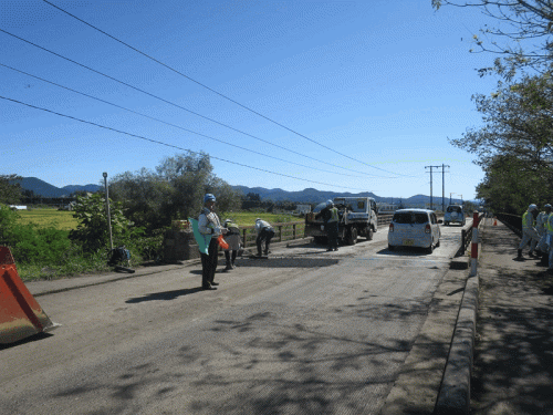 地方道路等整備工事(橋梁補修) 新松峯橋 作業過程
