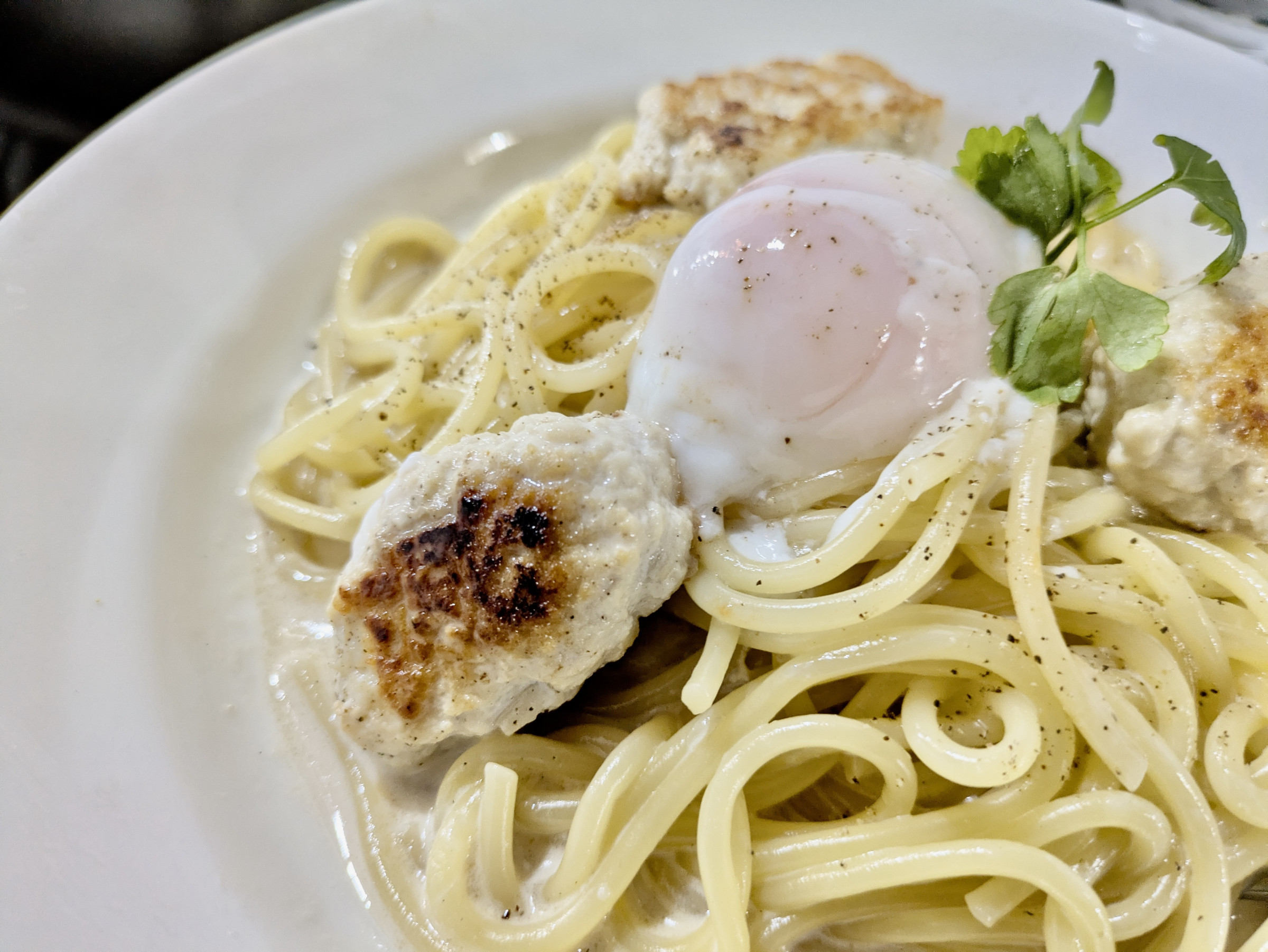 淡路鶏のつくねと半熟卵