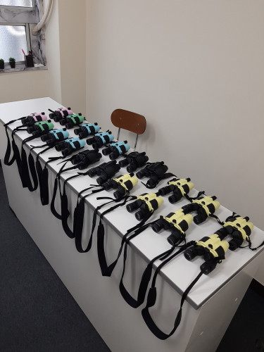 南武線矢川駅改札で防振双眼鏡の手渡しレンタル可能です