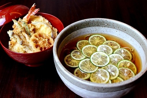 【夏限定】すだちそばと小天丼