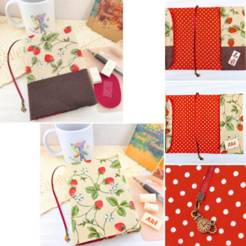 まあやぽっけから新商品のお知らせ🍓いちご柄ブックカバー登場!