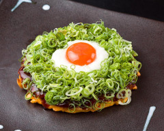 ねぎたっぷり月見とろろ焼き