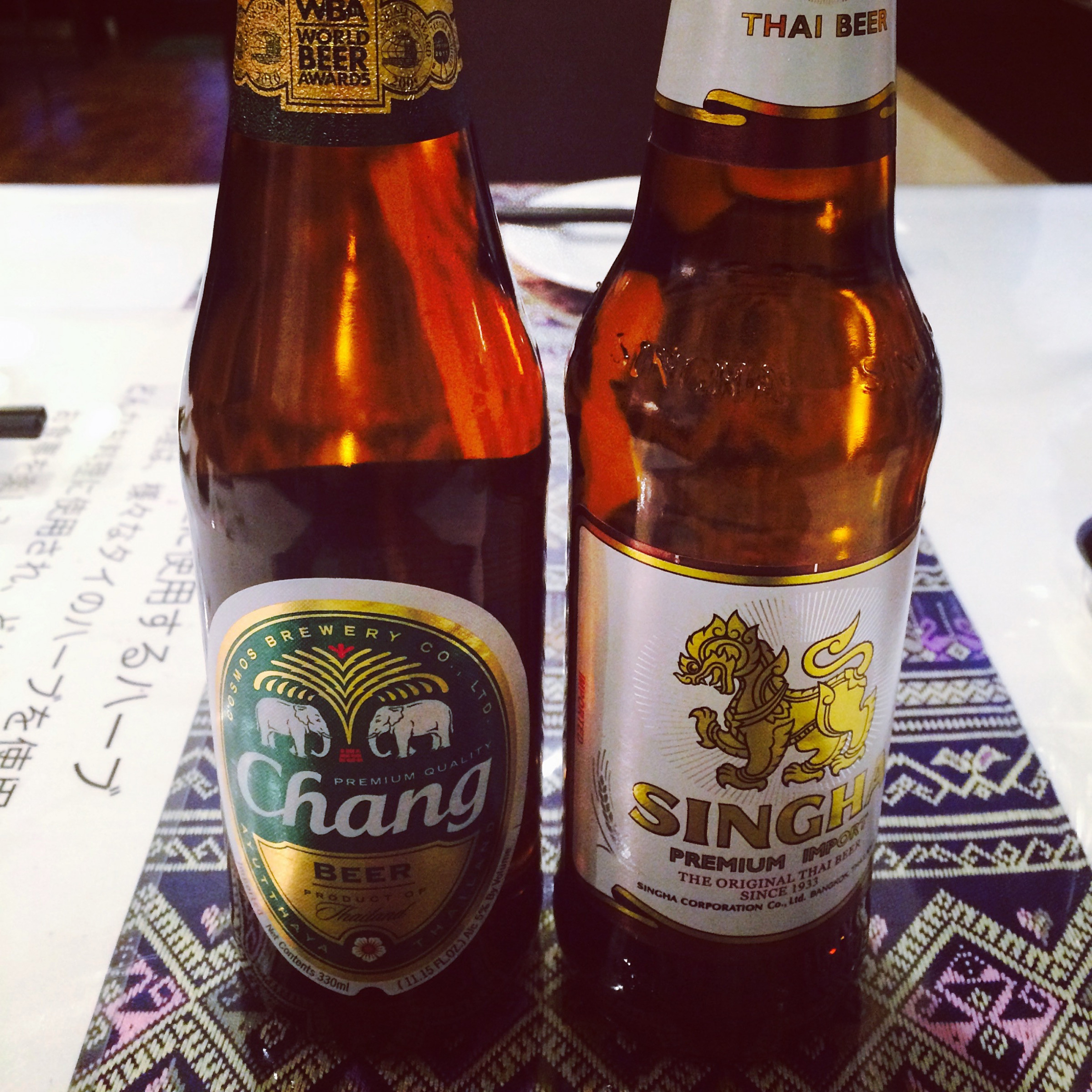 Thai beer☆Singha&amp;Chang