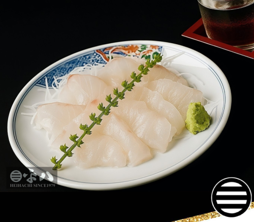 🥢 本日の一品…『活〆天然 ヒラメの刺身』