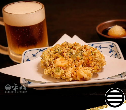 🥢 本日の一品…『生帆立と貝柱のかき揚げ』