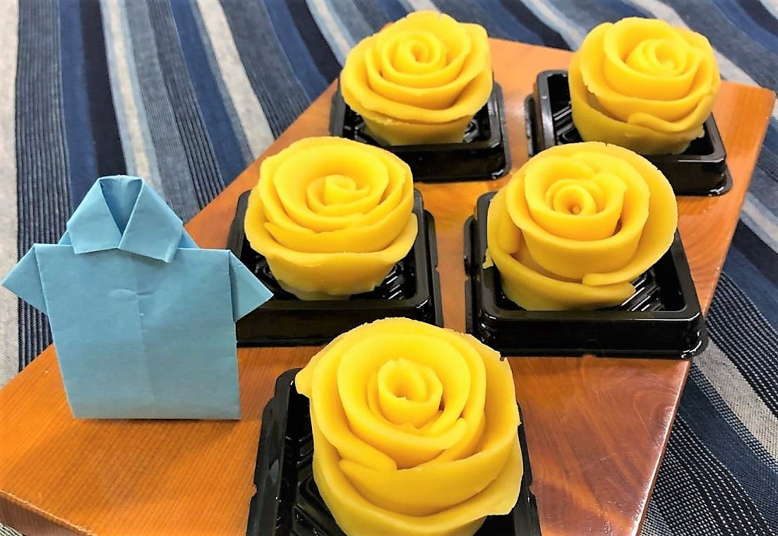 【父の日限定販売】黄いバラの和菓子で「ありがとう」!!