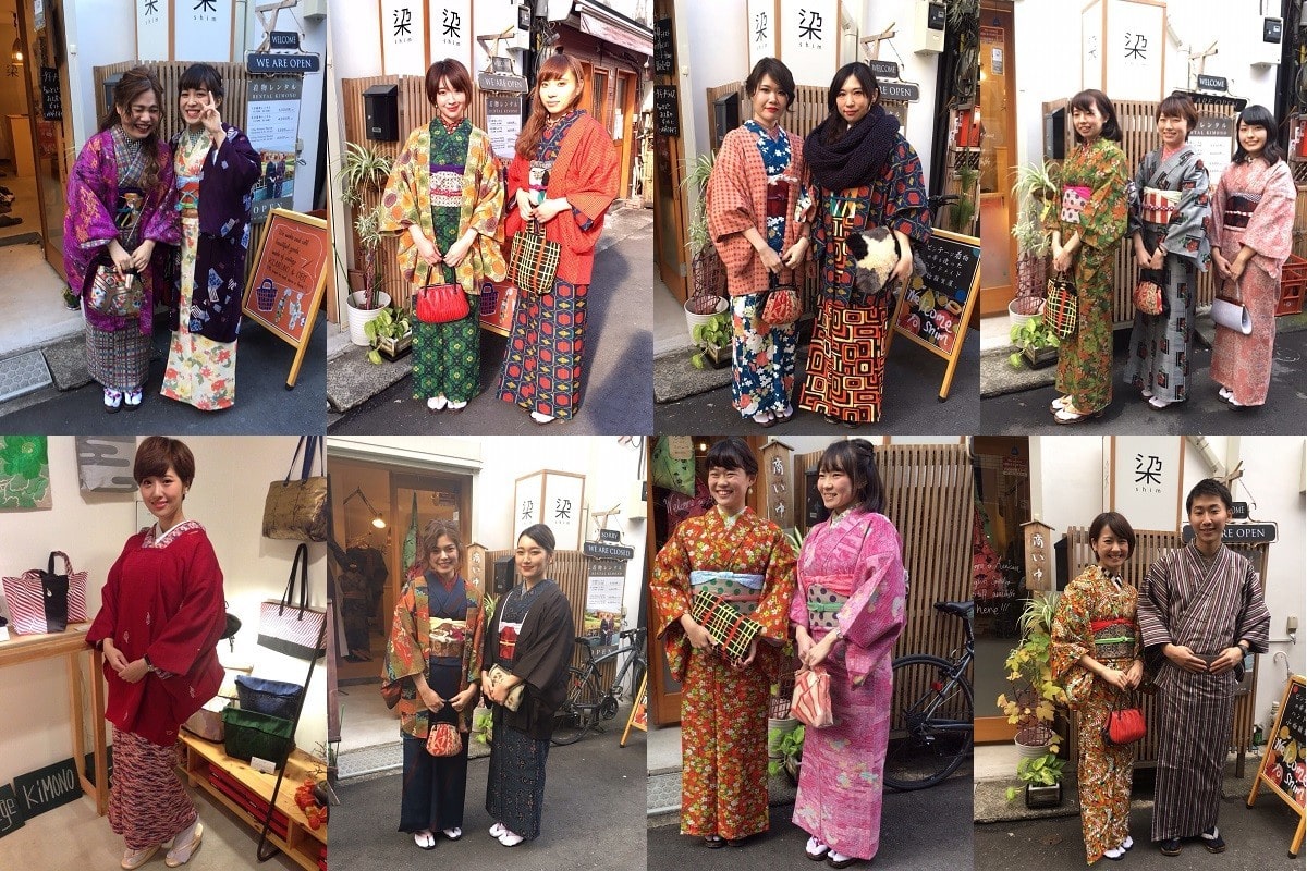 walking around tokyo in kimono with your best friend