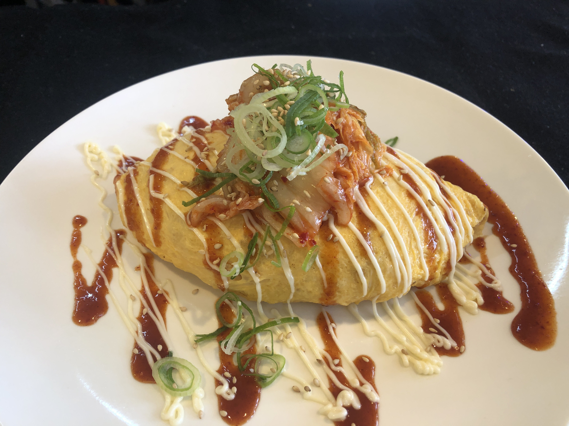 今月のイチオシメニュー   きまぐれキムチマヨオムライス