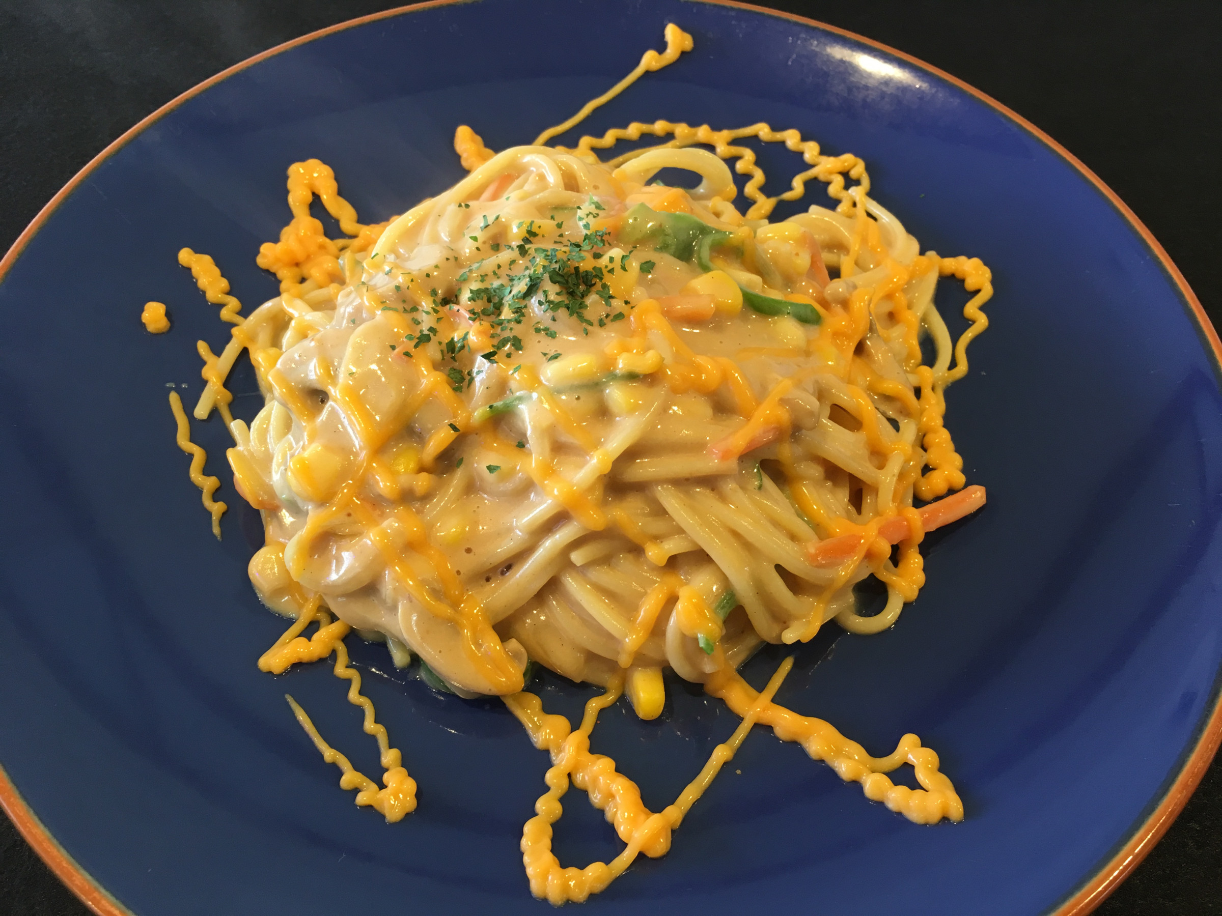 今月のイチオシメニュー   チーズMisoクリームパスタ