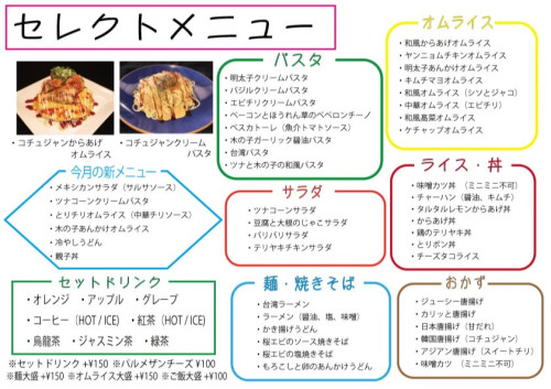セレクトメニュー替わりました！